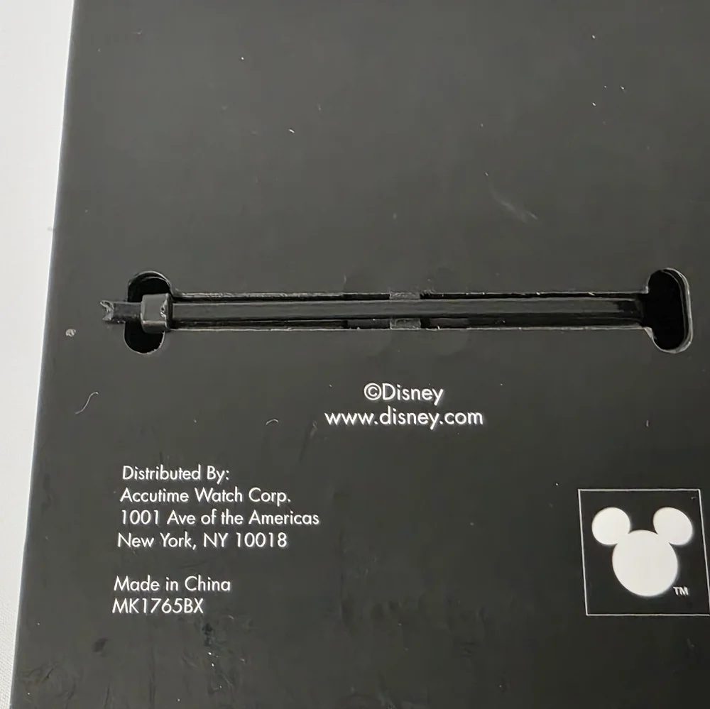 Disney Accutime Mickey Mouse Crystal Embellished Silvertone Link Bracelet Watch